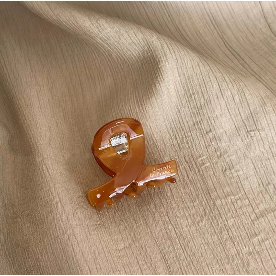 1PC Acetat Scratch Clip Kleine Halbe Krawatte Haar Clip Frauen Haar Volumen Weniger Erweiterte Gefühl Shark Clip Hinterkopf haarnadel – Detail 3