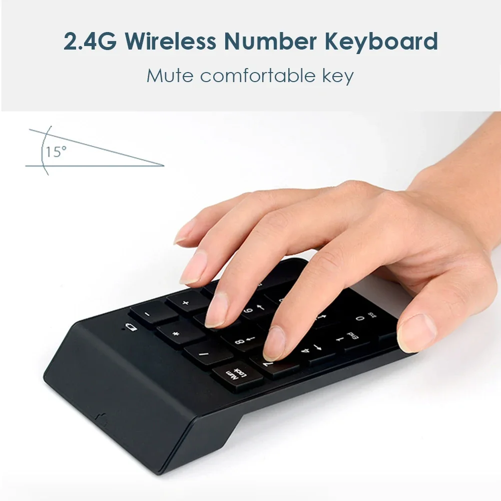 18 Keys 2.4G Wireless Mini Keyboard Numeric Keypad Numpad 18 Keys for Laptop Tablets Digital Keyboard Numpad