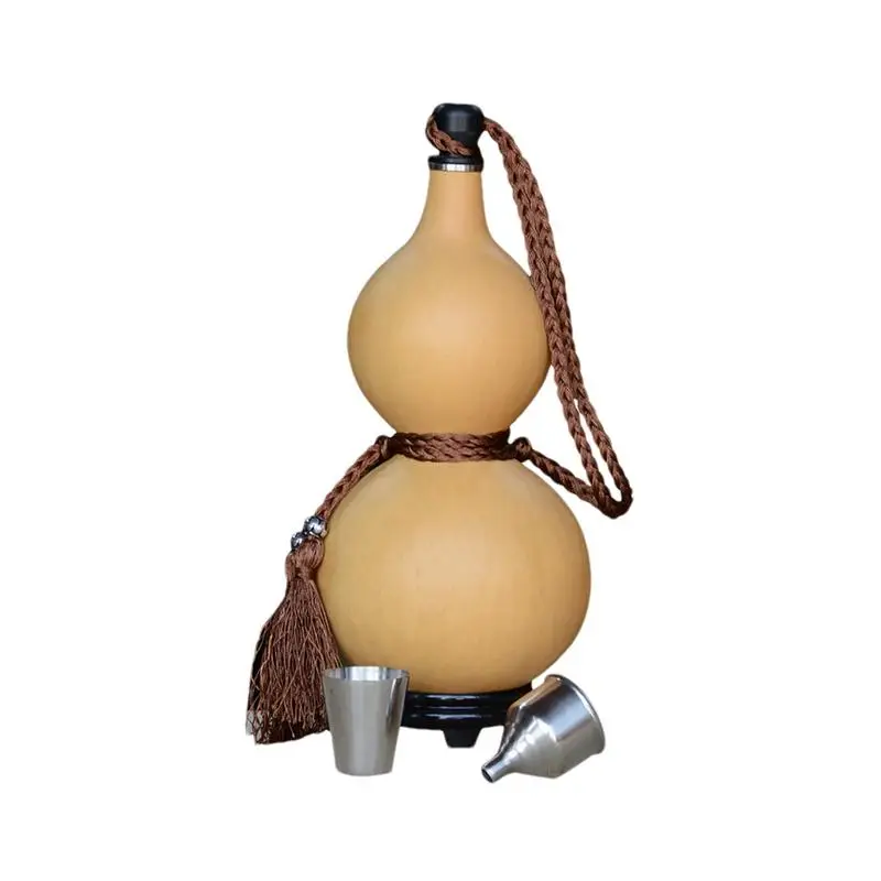 

Женская винная бутылка с кисточкой, подвесная винная бутылка в естественном средневековом стиле, портативная бутылка для воды с пробкой для