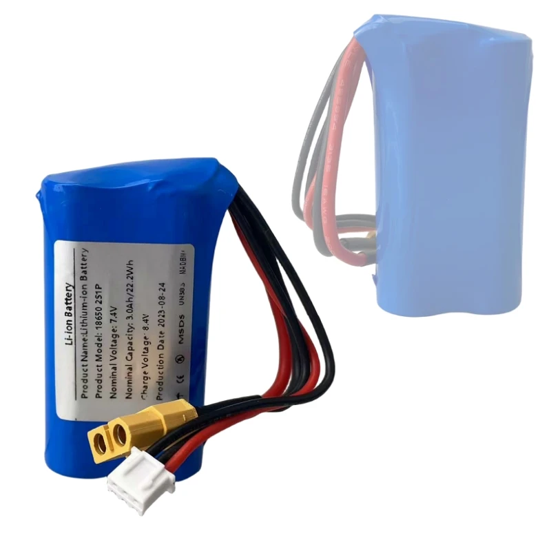 Batterie Li-ion 7.4V 3000mAh 2S1P pour modèle d'avion, télécommande, pièces RC