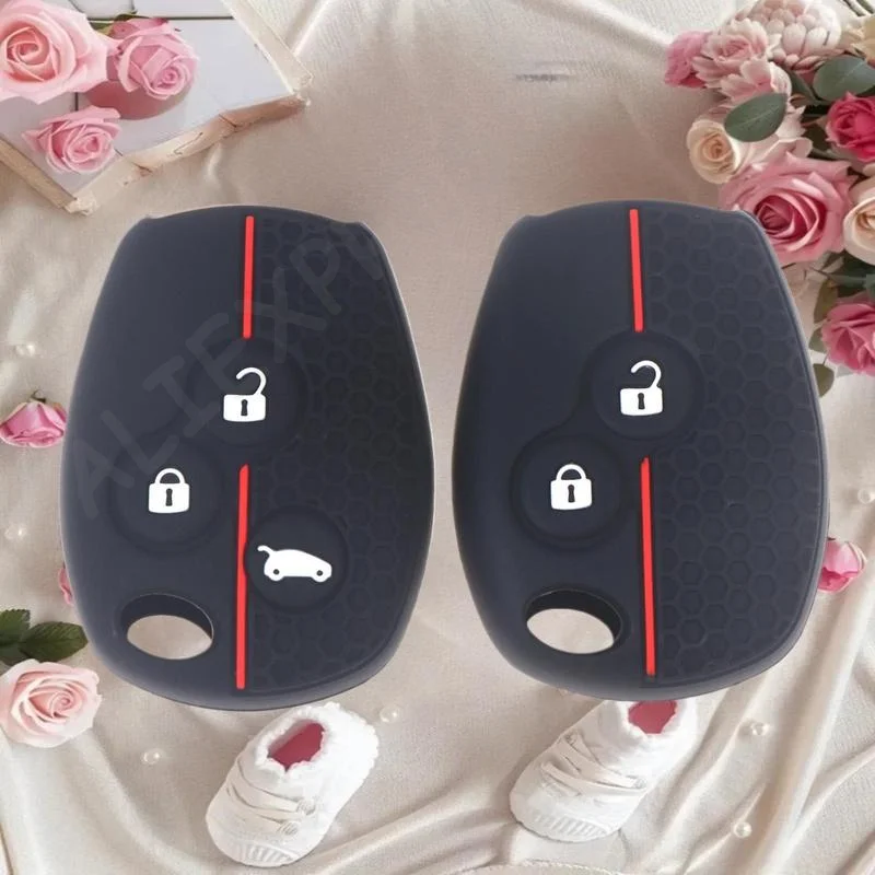 

1Pcs Elastic Silicone Car Key Cover, Protective Case for 2/3 Button Remote Cars