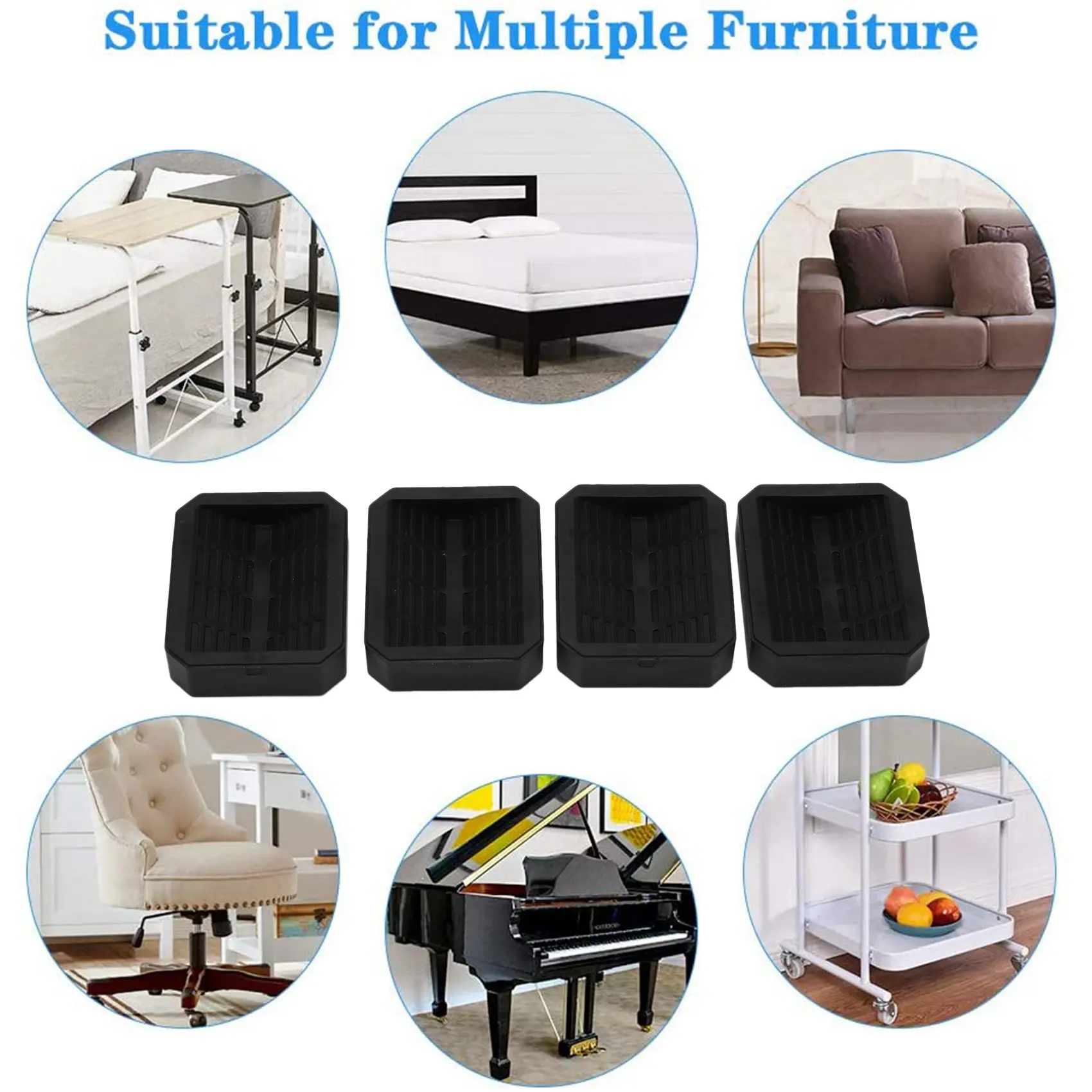 Copos do rodízio da roda da mobília de 4 pces/protetores de assoalho, copos antiderrapantes do rodízio é negócio para rodas pequenas da mobília/perna da mobília