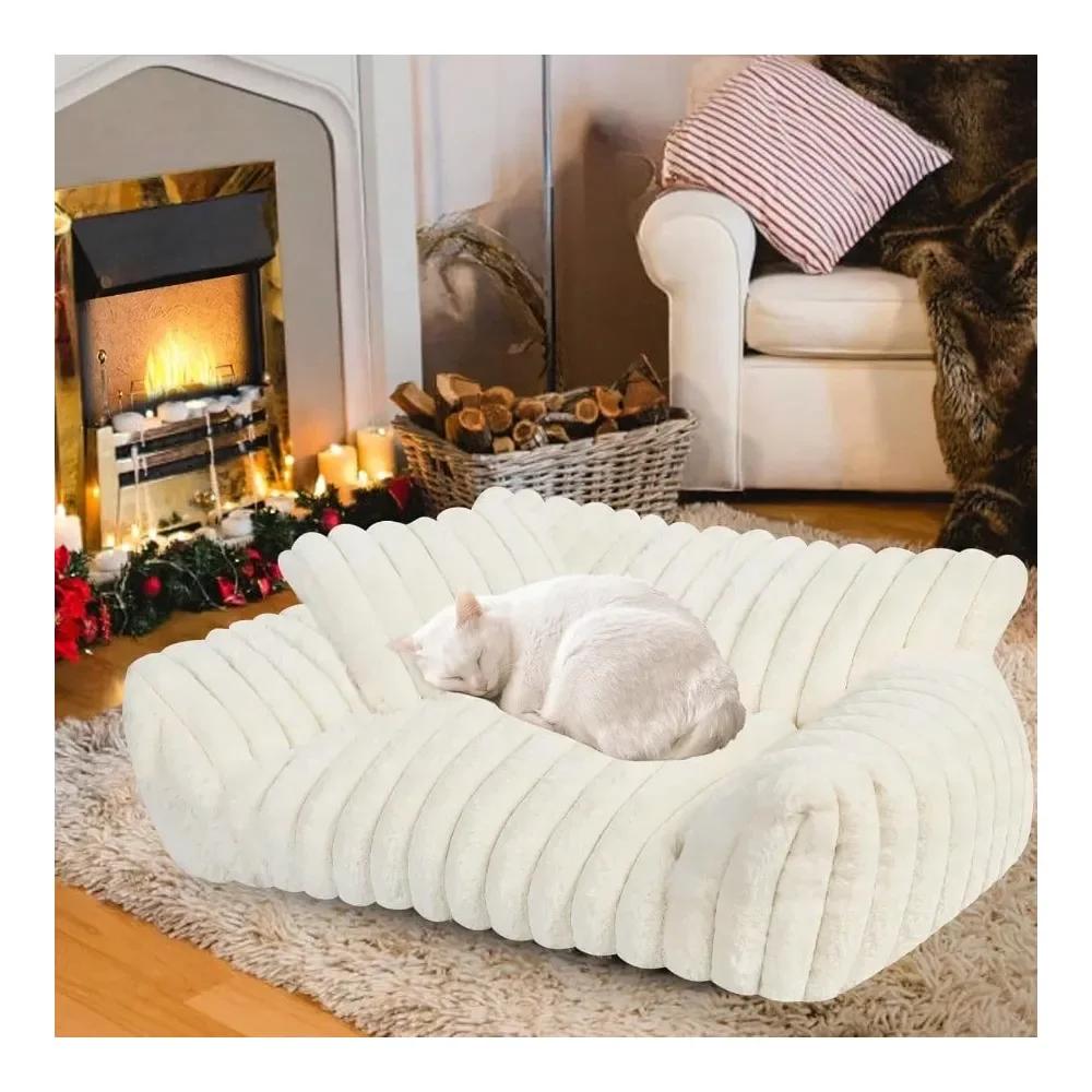 

Dog Supplies Pet Furniture And Beds Dog Bed Cat Couch Bed For Indoor Cats Fluffy Pet Cat Sofa With Premium Soft Corduroy Fleece