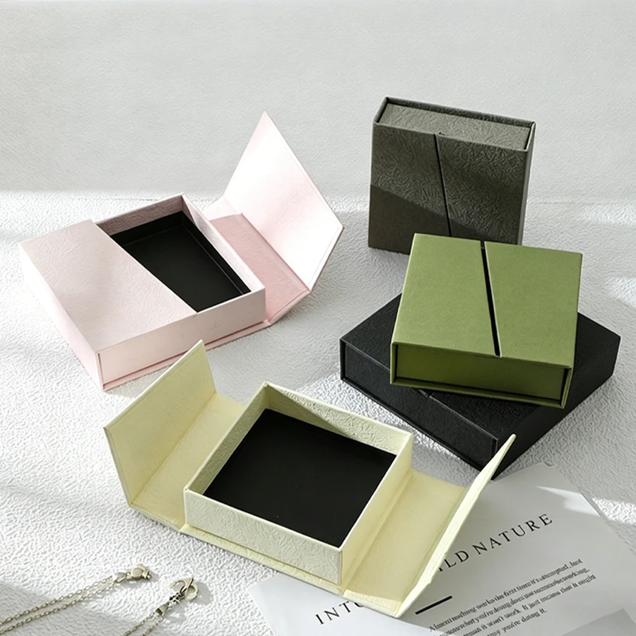 Double-Opening Jewelry Gift Box, Crystal Bracelet and Pendant Packaging Box, Ring, Necklace, Brooch and Stud Earrings Jewelry Pa
