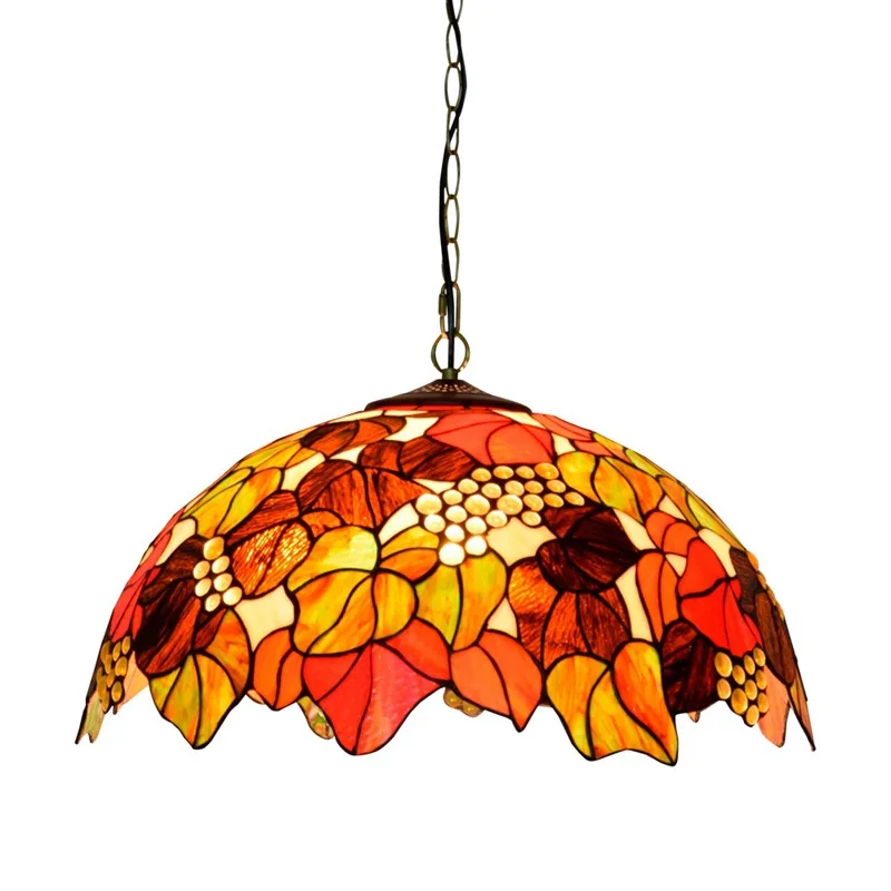 

Retro, bar light European stained glass, living room dining room bedroom chandelier