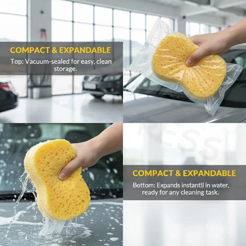 1pc Car Wash Sponge Block Large Size for Car Motorcycle Cleaning High Absorption Soft Sponge Pad for Garage Car Wash Tool