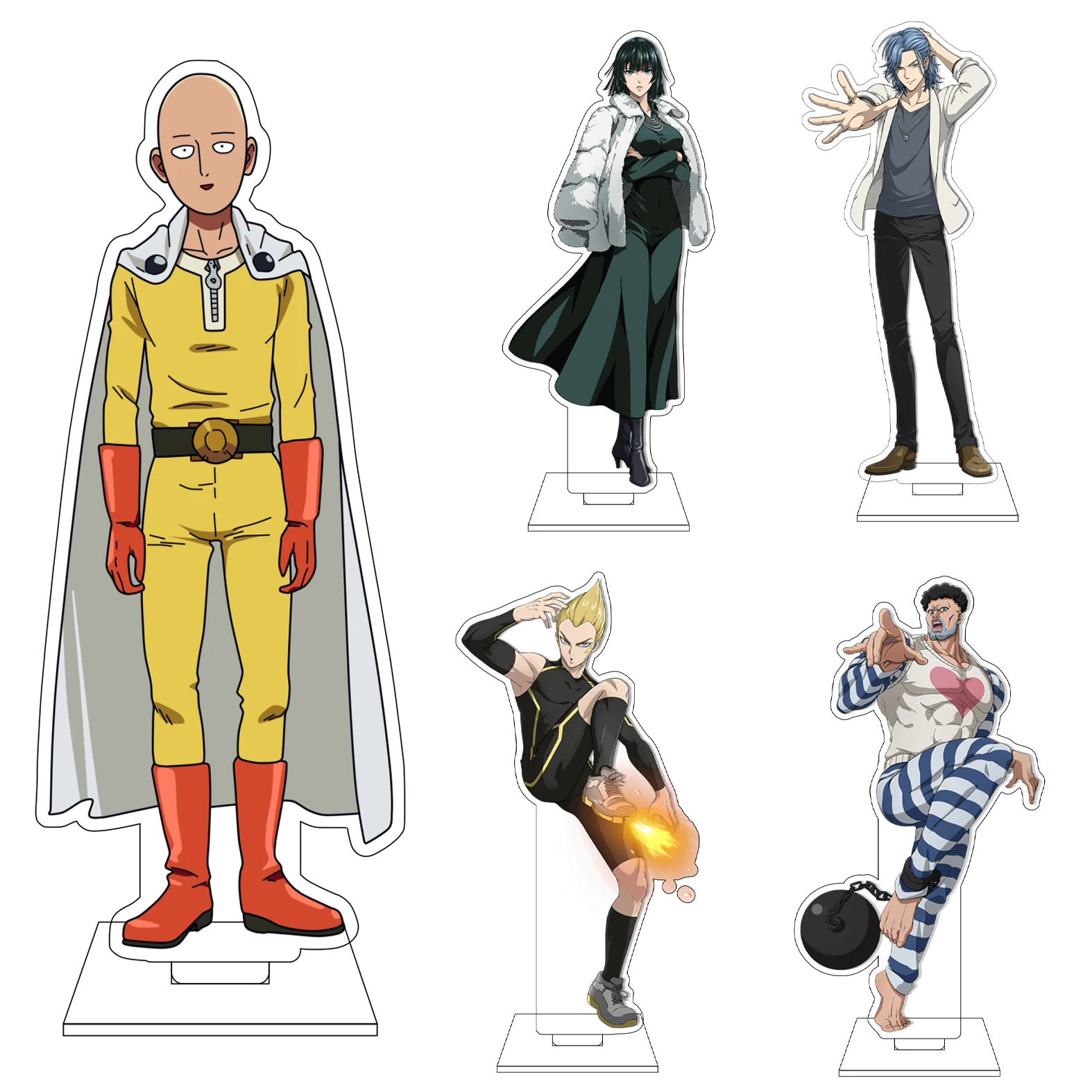16CM Anime ONE PUNCH MAN Cosplay Acryl-Figur Ständerplatte BLAST Genos Saitama Ornamente Geschenke