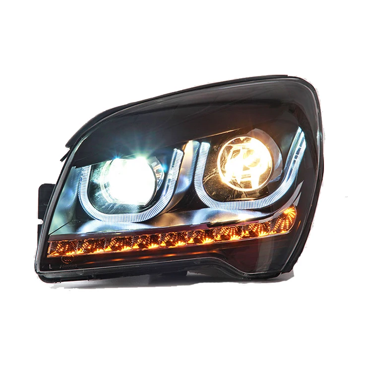 

High Quality Plug Play Hid Xenon Angel Eyes Automotive LED DRL Head Light Lamp Assembly Headlight For Kia Sportage 2007-2013