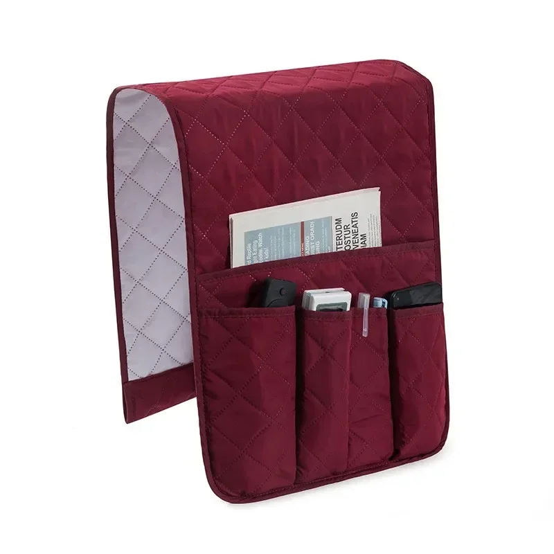 Sofa Armrest Organizer with 5 Pockets and Cup Holder Tray Couch Armchair Hanging Storage Bag for Cellphone TV Remote Control