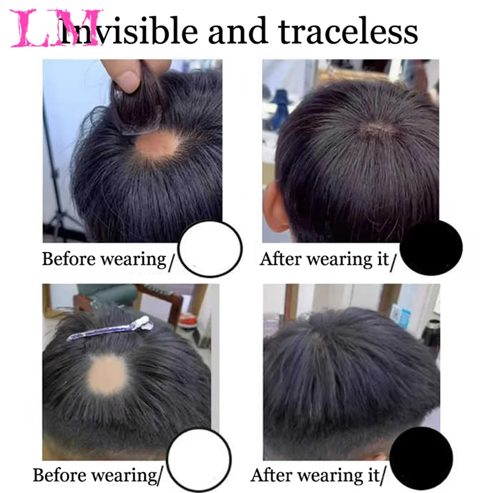 LM Natural Human Hair Bangs for Women 100% Real Human Hair Fringe Clips in Extensions Korean Side Bangs False Bangs