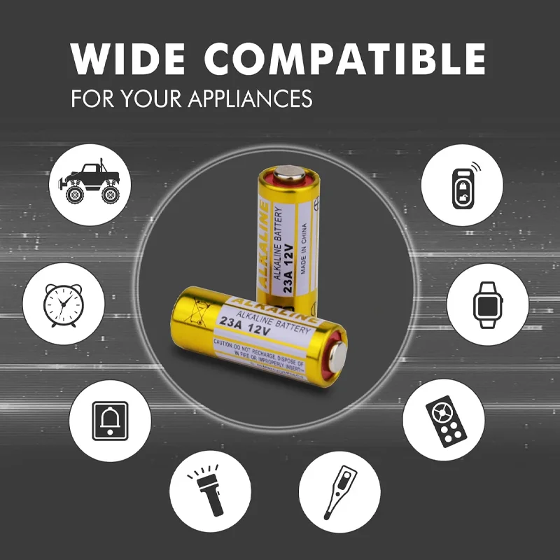 50/100PCS 12V Alkaline Battery A23 23A 23GA A23S E23A EL12 MN21 MS21 V23GA GP23A LRV08 for Remote Control Doorbell Toy Dry Cell