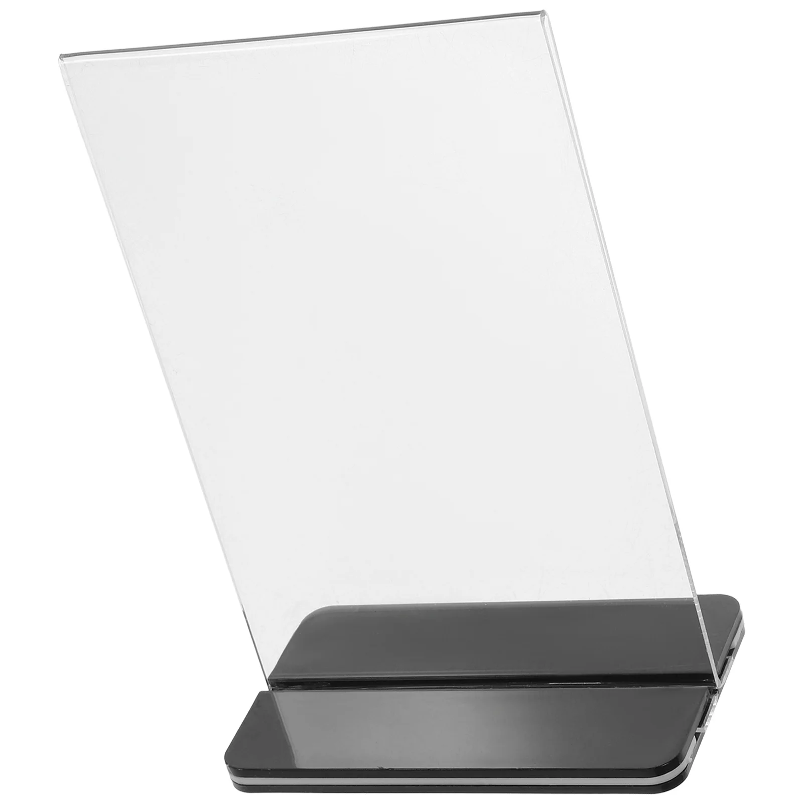 3Pcs Acrylic Sign Holder T-Shaped Menu Price Display Stand Transparent Base Dual-Sided Table Menu Label Holder