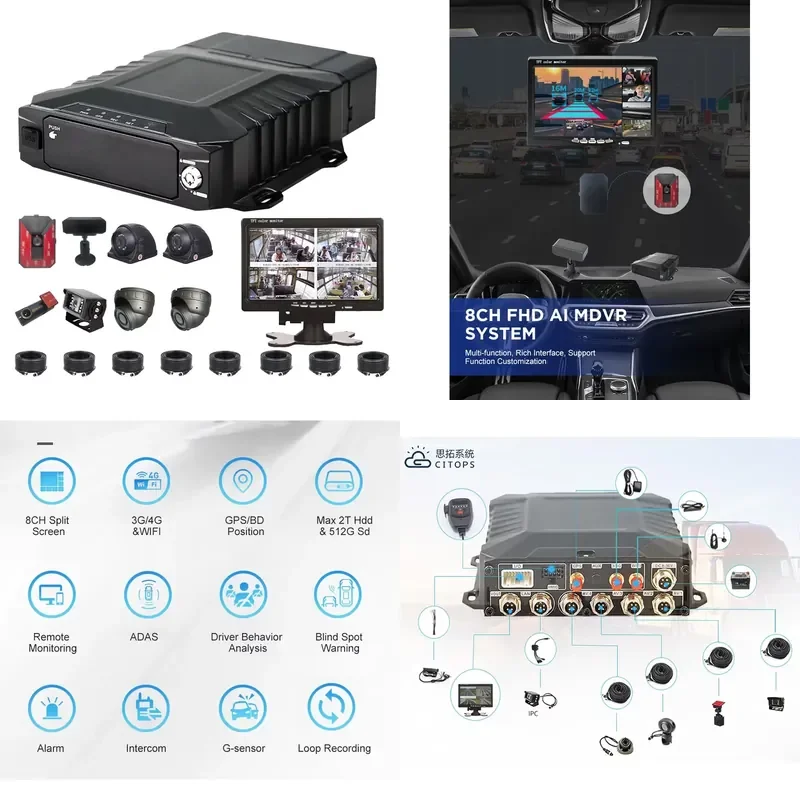 2026 Hot Sale Mdvr Drive Fatigue 4g Wifi Truck System Mobile Dvr Adas Dsm Tracking Taxi Truck Car Bus Dvr Recorder