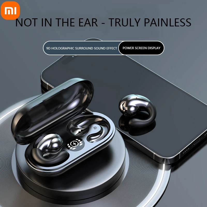 

Xiaomi T20 Earclip Headphones Bluetooth Open Ear Earring Earphone Mini Wireless Earbuds Built-in Mic For Workout Office Headsets