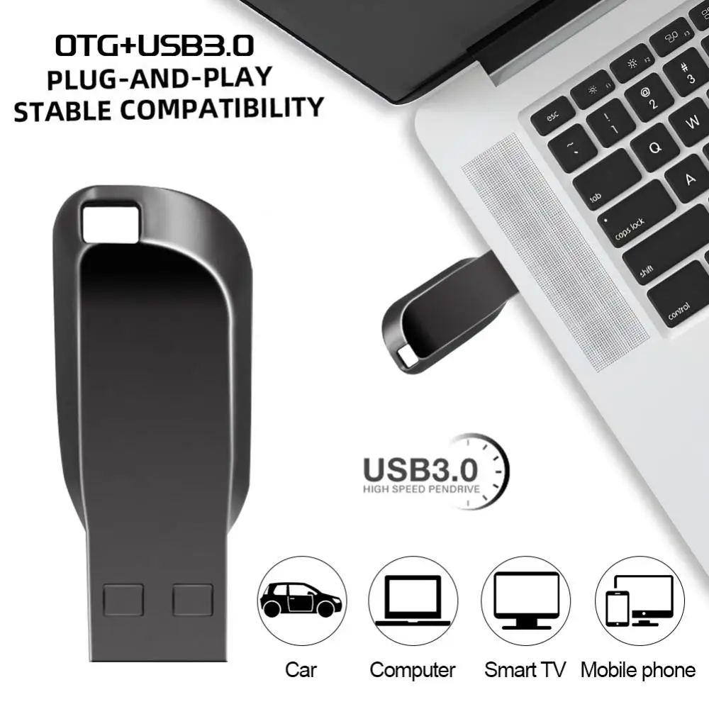 USB Flash Drive 2TB, pena Drive USB 3.0 kecepatan tinggi, memori USB 1TB, stik tahan air untuk komputer Laptop PC