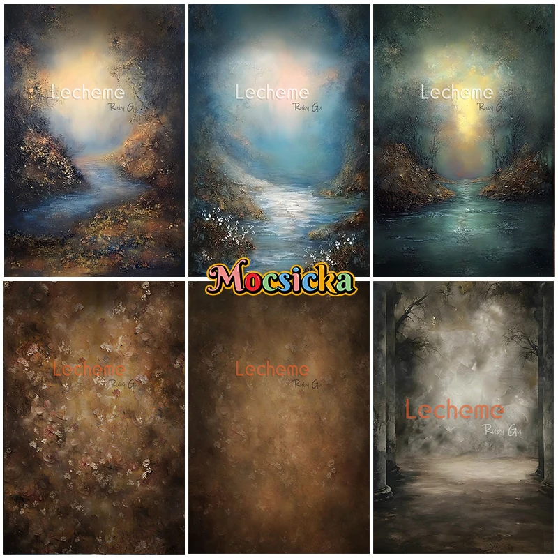 Mocsicka Abstract Art Backdrop Photography Flower Wall Baby Shower Shooting Props Kids Photo Background Poster Decoration Studio