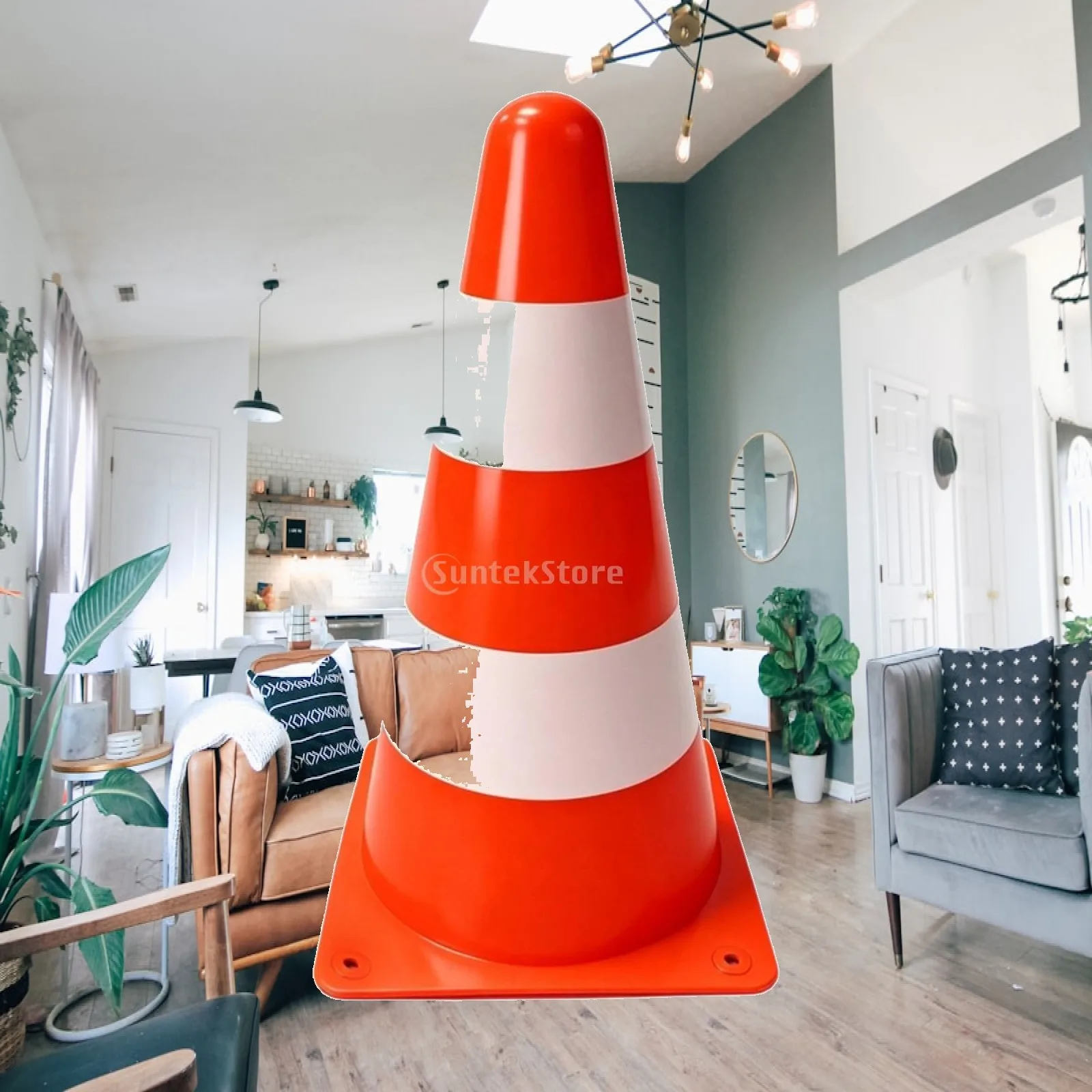 Lightweight Foldable Style Traffic Cone for Parking Practice and Road Safety with Stackable Design