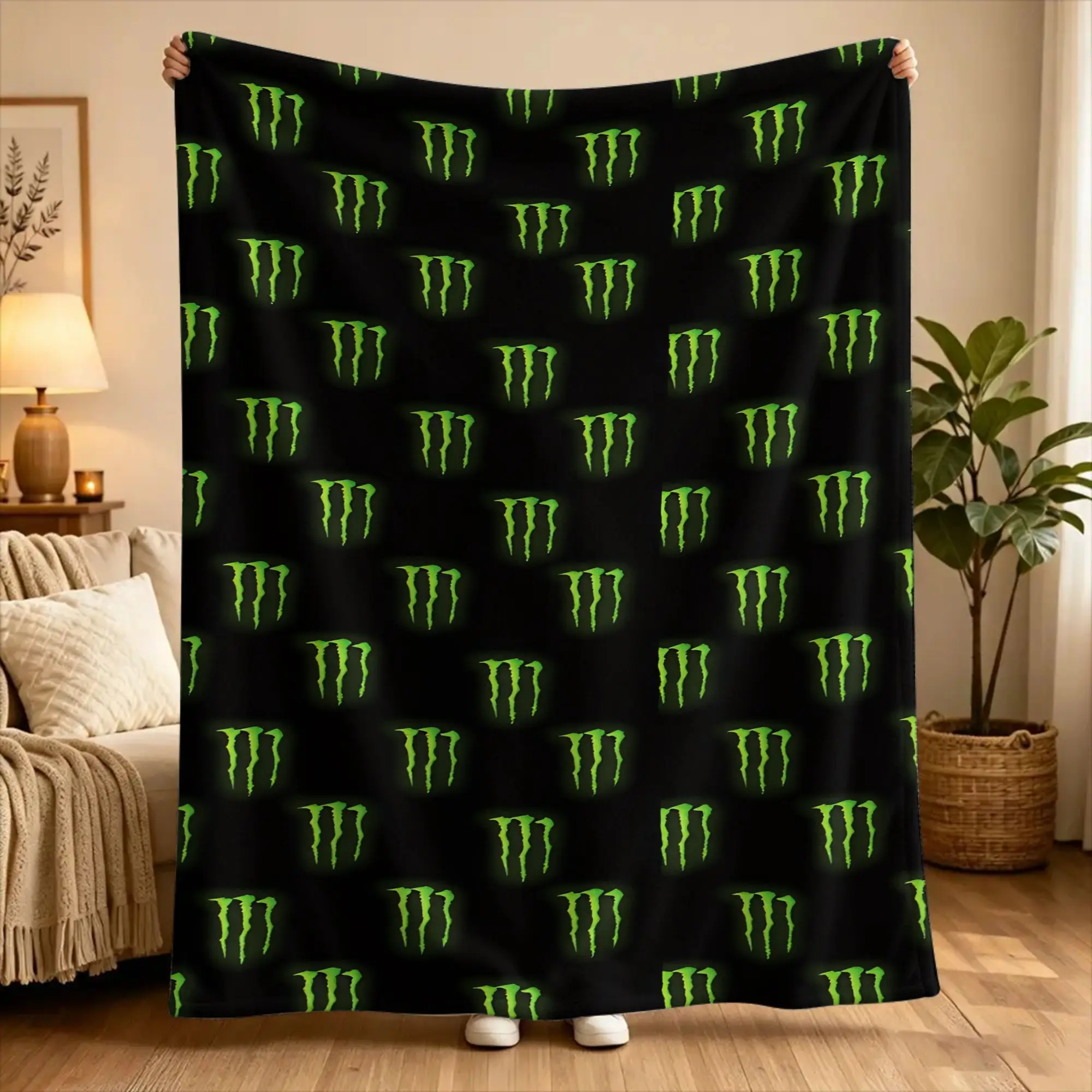 M-Monsters Drink-Racing E-Energy Blankets For Couch Chair Sofa Bed Super Warm Custom DIY Quality Bedspread Gift