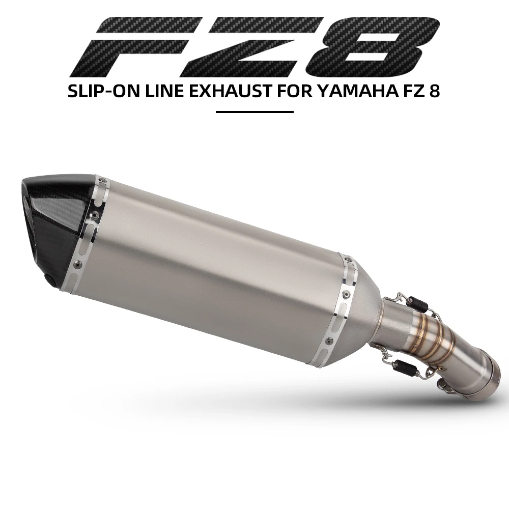 

FZ8 Exhaust Muffler For Yamaha FZ8N FZ8S Motorcycle Exhausts Pipe Street Bike Slip on Line Kit 470MM Tail Tube with DB killer