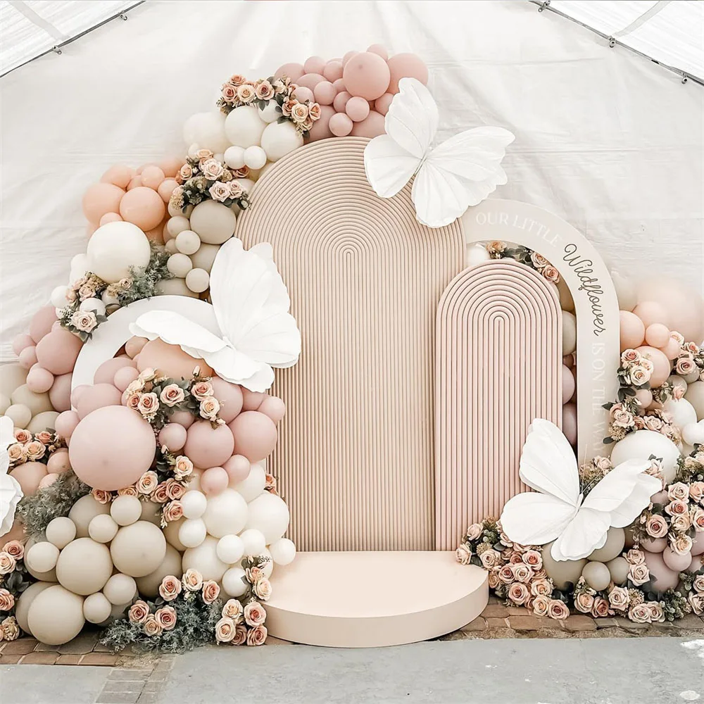 128pcs Boho Neutral Pink Balloon Garland Arch Kit 135Pcs White Sand Ivory Balloons for Girls Baby Shower Birthday Wedding Decor