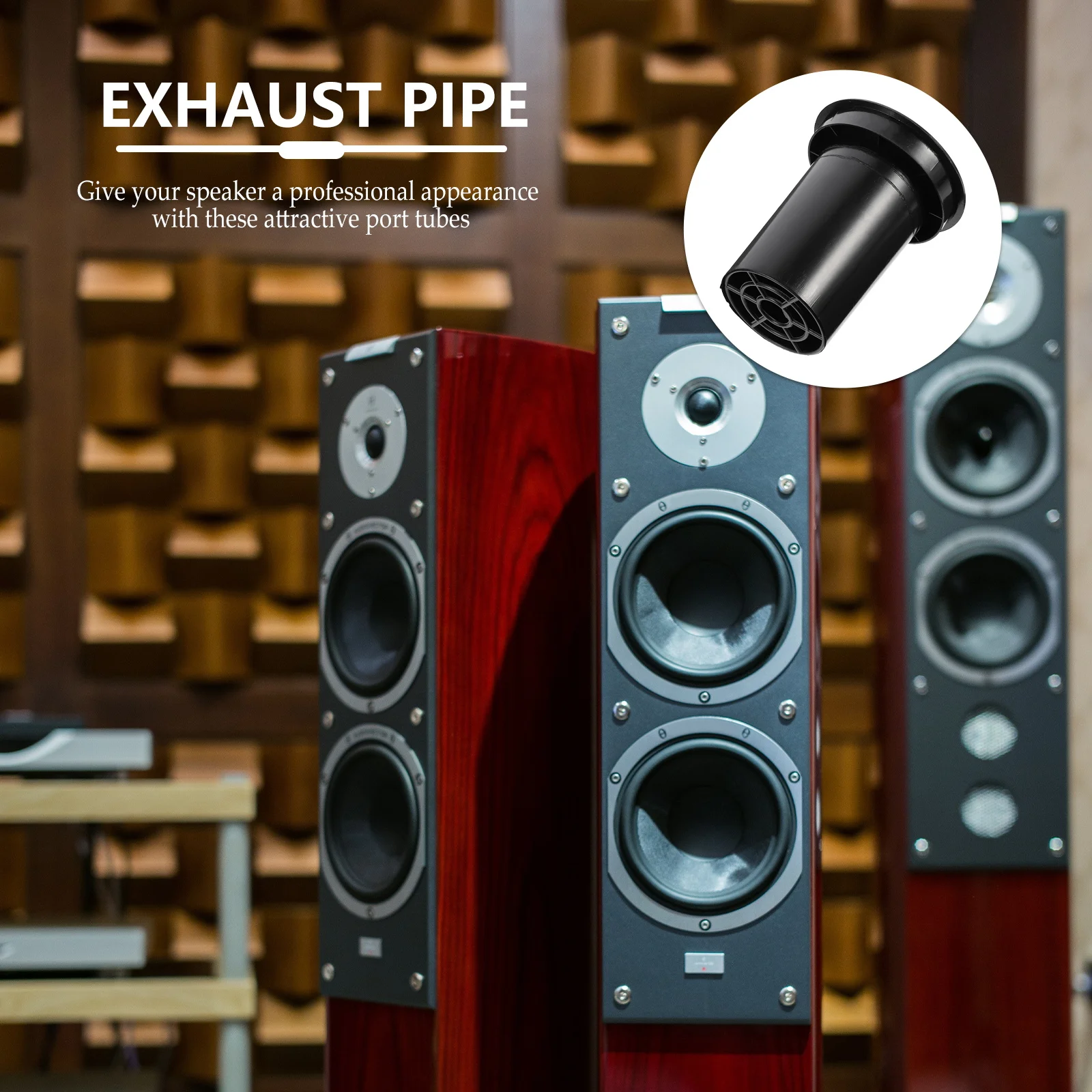 

5 pcs Subwoofer Port Tube for Home Speaker Bass Reflex Tube Plastic Air Outlet Wear Resistant Speaker Accessories Enhance Bass