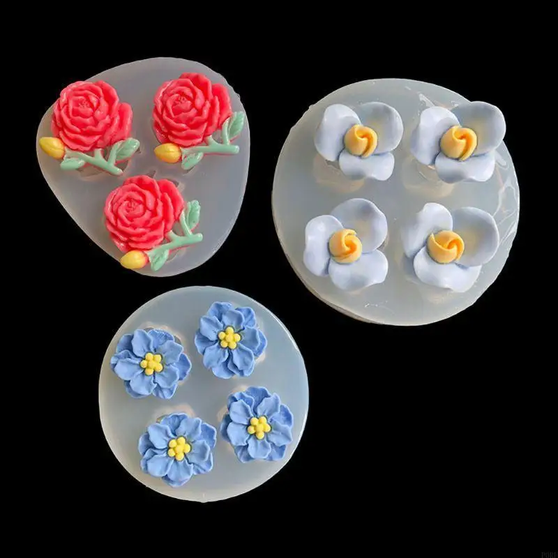 P0RF Camellia Rose Cuckoo Flower Epoxy Mold Silicone Resin Mold Wall Hanging Mold