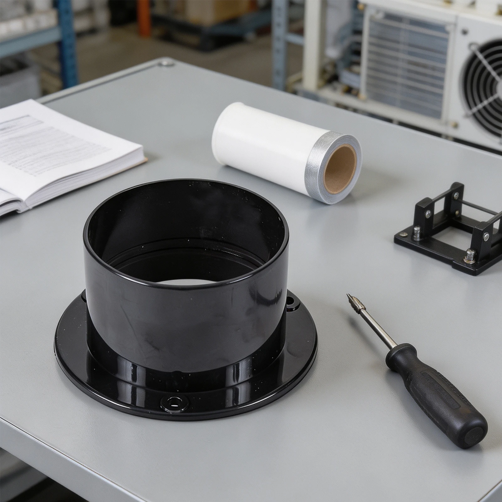 High Quality Brandnew Straight Pipe ABS Air-Ducting Connection for exhaust Pipe Connector Round Shape 75mm Resistance