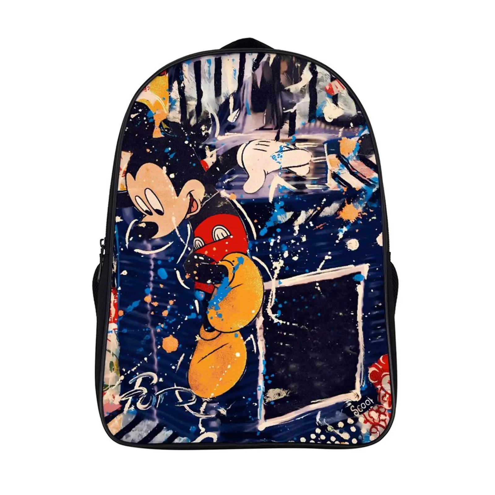 

Cartoon Disney Mickey Mouse Fashion Student's Backpack School Bag 16 Inch 2 Compartment Backpack Student Schoolbag