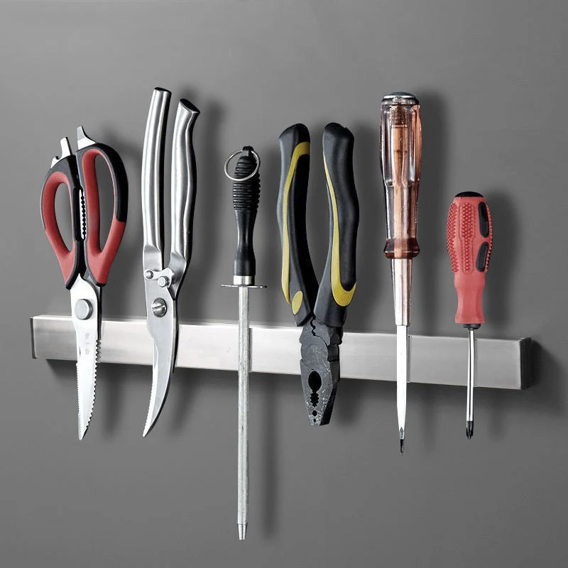 30 40 50 cm Stainless Steel Magnetic Knife Holder Strip Wall Mount Knife Block Storage Magnet No Drill Chef Kitchen Knife Rack