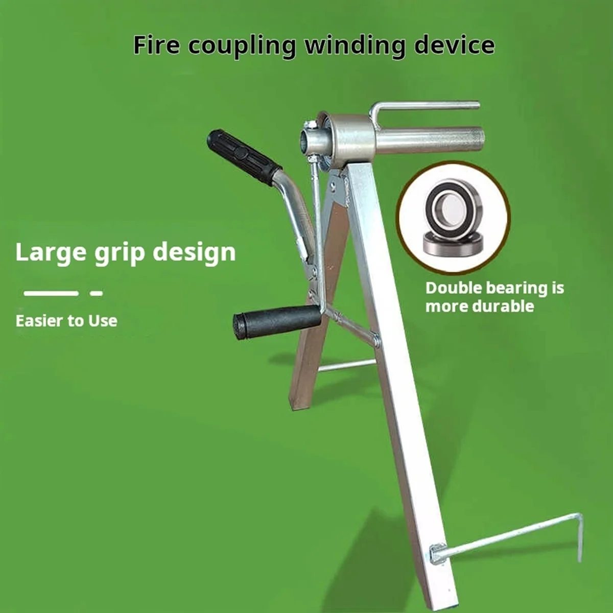 

2025+ Portable Fire Water Pipe Storage Device All Metal Hose Reel Tool Foldable Manual Pipe Winding Device Farmland Irrigation