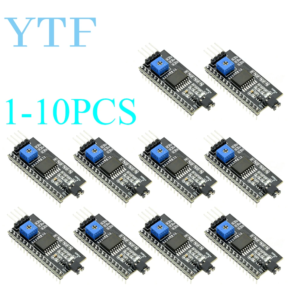 

1/5/10Pcs I2C Interface Adapter Module for LCD1602 LCD2004 5V Character Display Backplate with Contrast Potentiometer