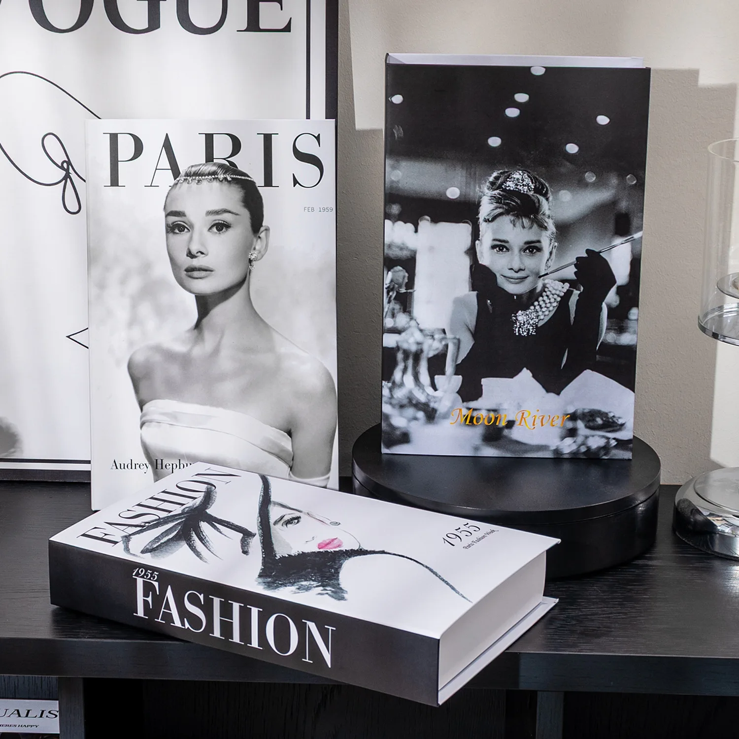 

3PC Modern Fashion English Folding Fake Book Coffee Living Room Soft Decoration Book Ornaments Photography Props Book Decoration