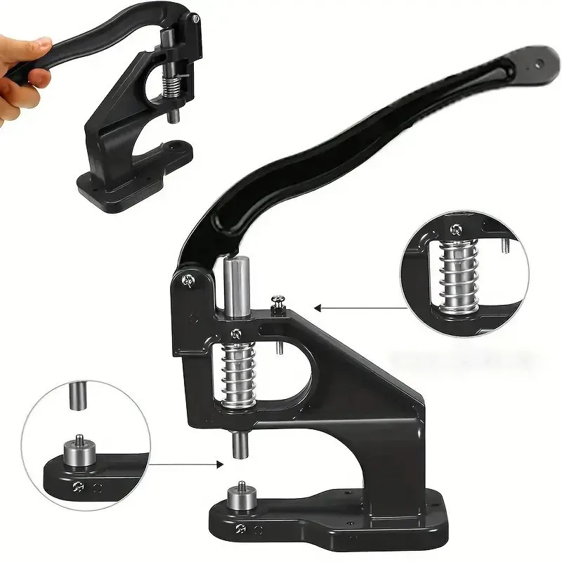 

Silver Eye Button Machine Set Leather Nail Button Machine Chicken Eye Button Hand Press Hot Selling Manual Button Punching