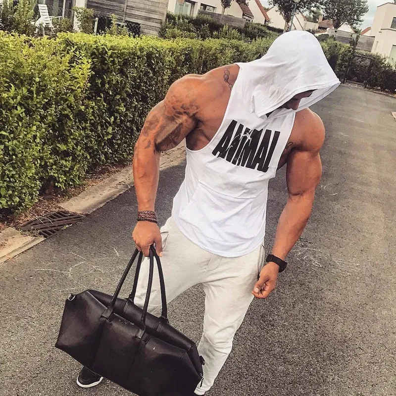 Men\'s Vest Sleeveless Sweatshirt Gym Top Men Man Sleeveless Shirt Bodybuilding Fitness Clothing T-shirt Singlets Singlet Clothes