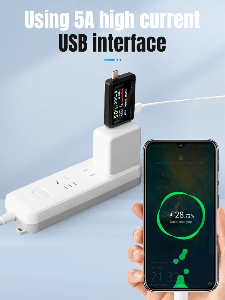 Medidor de potencia USB, CC 4,5 V ~ 36V, voltaje de corriente, ohmímetro, monitoreo en tiempo Real, cargador, Cable de carga, probador de energía