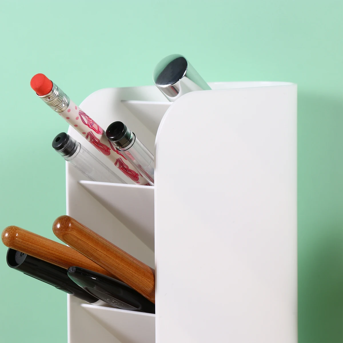 

2Pcs Pencil Box Plastic Desktop Stationery Case Multifunctional Pen Holder Organizer for Students Office Storage Box