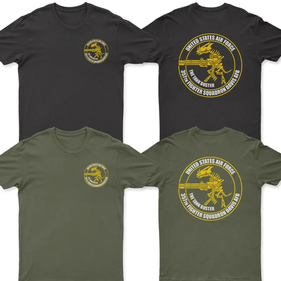 US Air Force A-10 Warthog 357th Fighter Squadron T-Shirt 100% Cotton O-Neck Summer Short Sleeve Casual Mens T-shirt Size S-3XL