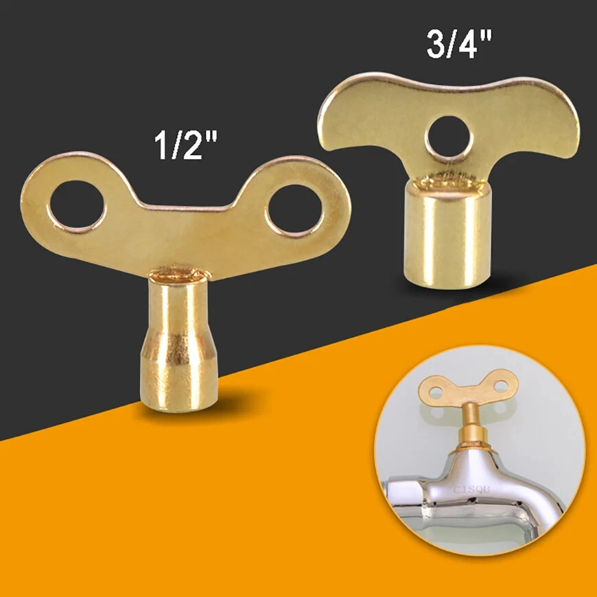 2Pcs/Lot Metal Clock-Type Plumbing Switch Keys - 6mm & 7mm Square Faucet Tap Keys