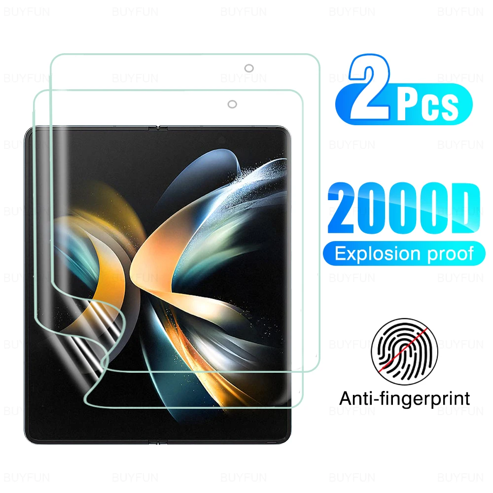 2Pcs Full Cover For Samsung Galaxy Z Fold4 Screen Protector Soft Hydrogel Film For Samsung Z Fold2 Fold3 5G Protective Not Glass