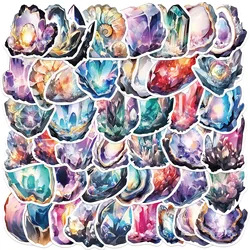 50PCS Crystal Stickers Pack for Water Bottle, Aesthetic quartz Vinyl Gem Sticker for Laptop, MacBook, Phone Case