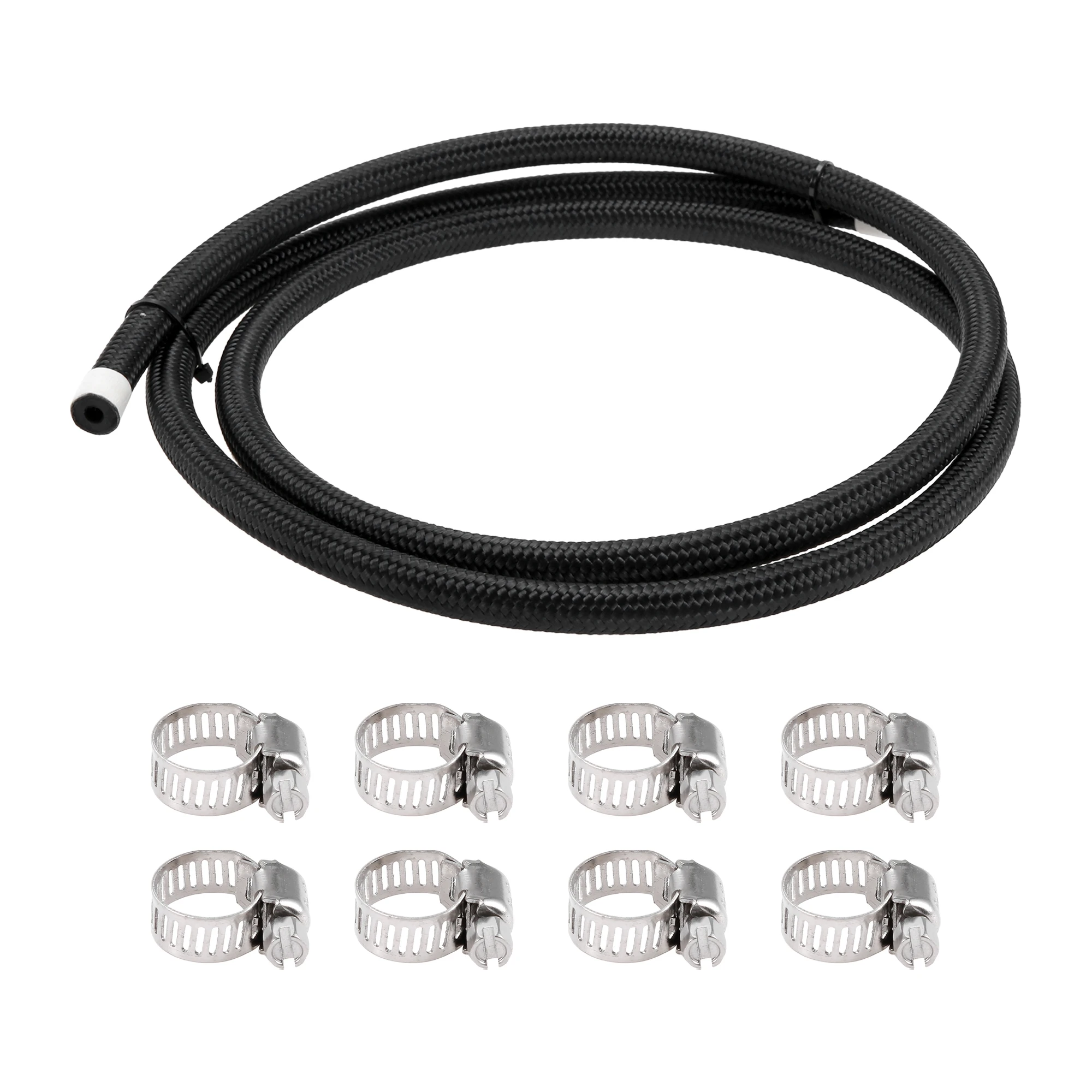 

Комплект топливопровода UXCELL 1/8 дюйма, вакуумный шланг 4,92 фута, автомобильный топливный шланг с 8 зажимами