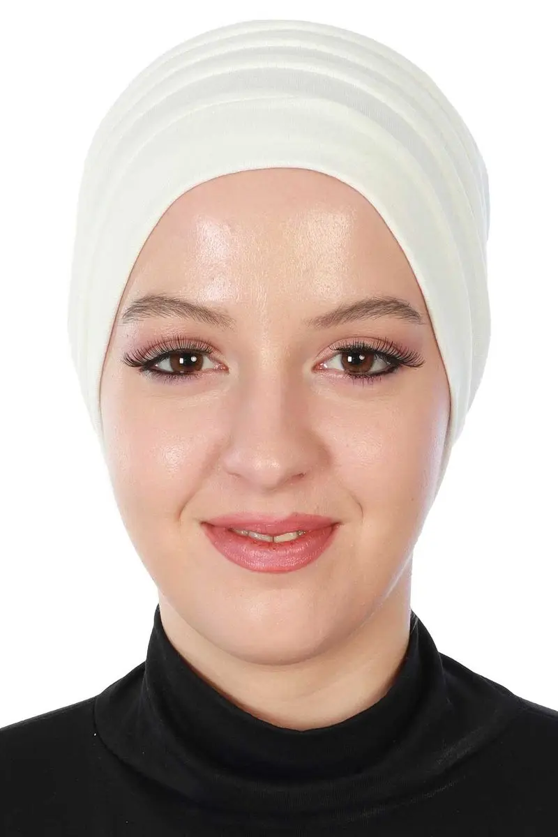 Boina modelo hijab creme de osso