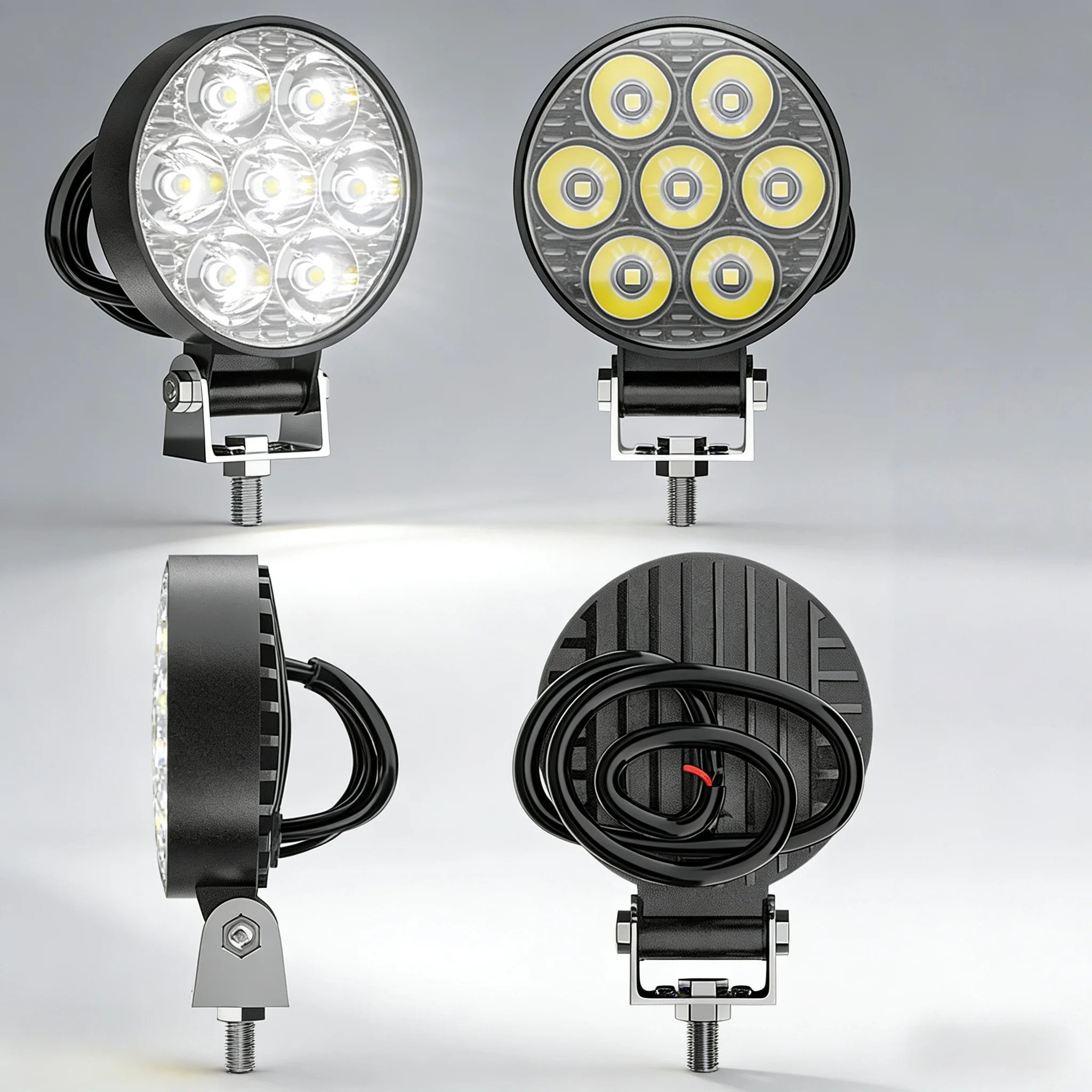 مصباح سيارة مستدير، 4.4 بوصة، ضوء عمل، مناسب لمعظم المركبات، مثالي لسيارات الدفع الرباعي والشاحنات و4x4s وغيرها من المركبات على الطرق الوعرة. #6