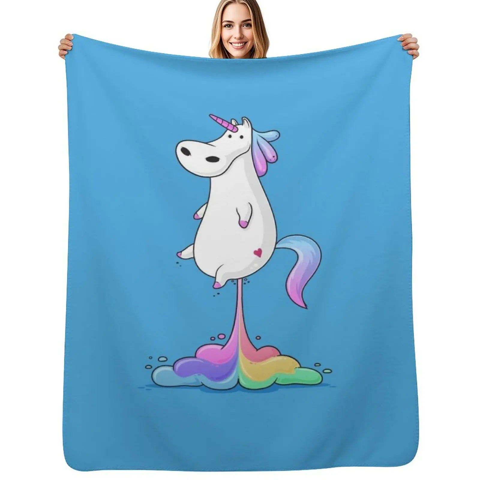 Unicorn Fart Throw Blanket Personalized Gift Thermals For Travel manga for babies Moving valentine gift ideas Blankets