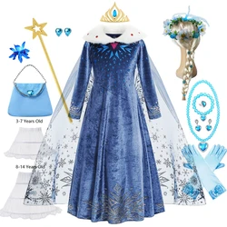 Girl Elsa Dress for Kids Birthday Party Christmas Long Sleeve