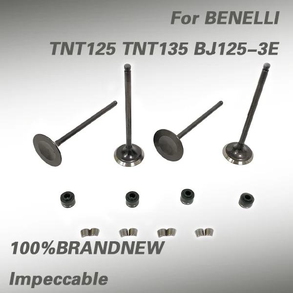 

Для Benelli TNT125 TNT135 BJ125-3E PUISAR 135 LS мотоциклетный двигатель ВЫХЛОПНЫЙ КЛАПАН и комплект КЛАПАНА INTAKE Масляное уплотнение Стопорная пластина Клапан