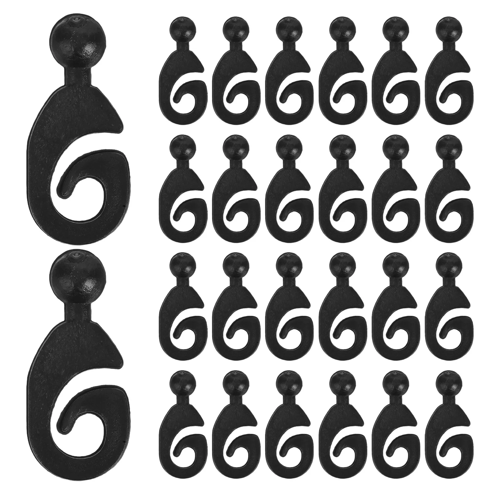 

30Pcs Waterproof Tent Door Hooks Strong Load Bearing Gazebo Clamp for Shade Cloth Canopy Awning and Outdoor Drapes