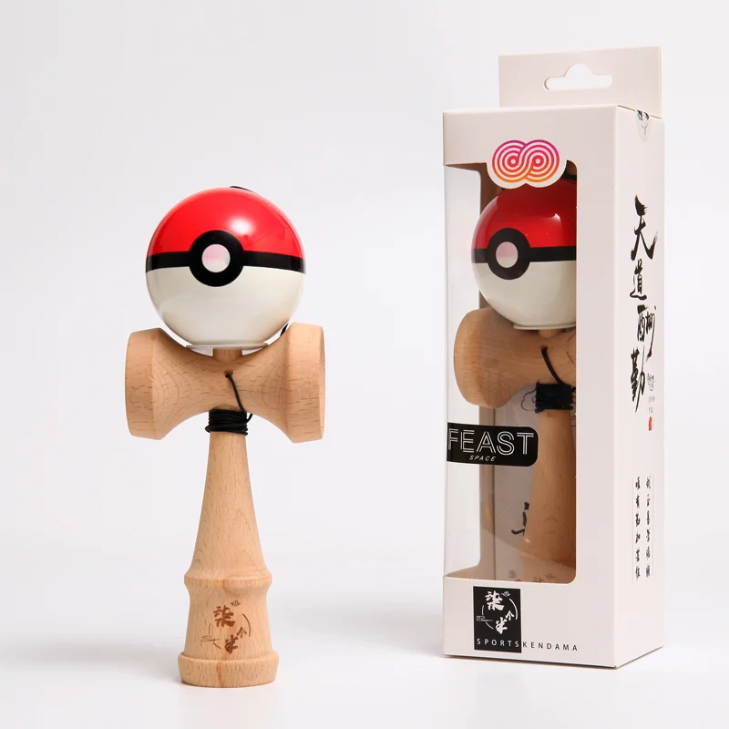 Pokemon Elf Ball Kendama Toys Sword Ball Professional Wooden Toy Skillful Juggling Ball Game Toy Classical Outdoor Toy For Kid