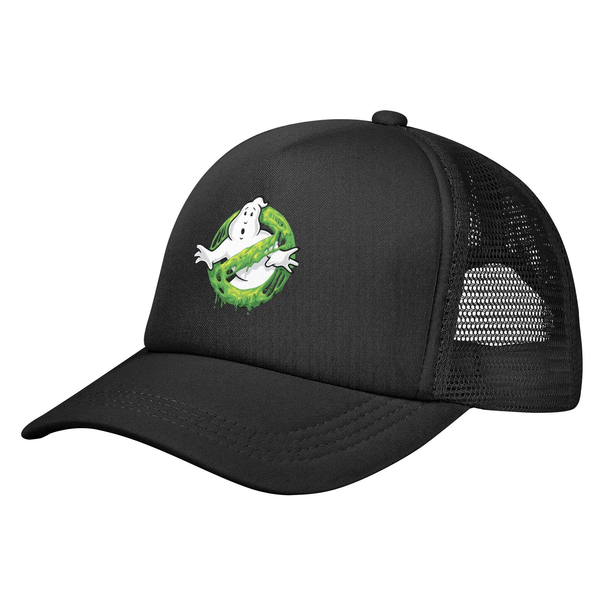 Unisex Ghost Hunters Busters Slime Trucker Hats Fashion Mesh Baseball Cap Polyester  Hat Adjustable Sun Caps Summer