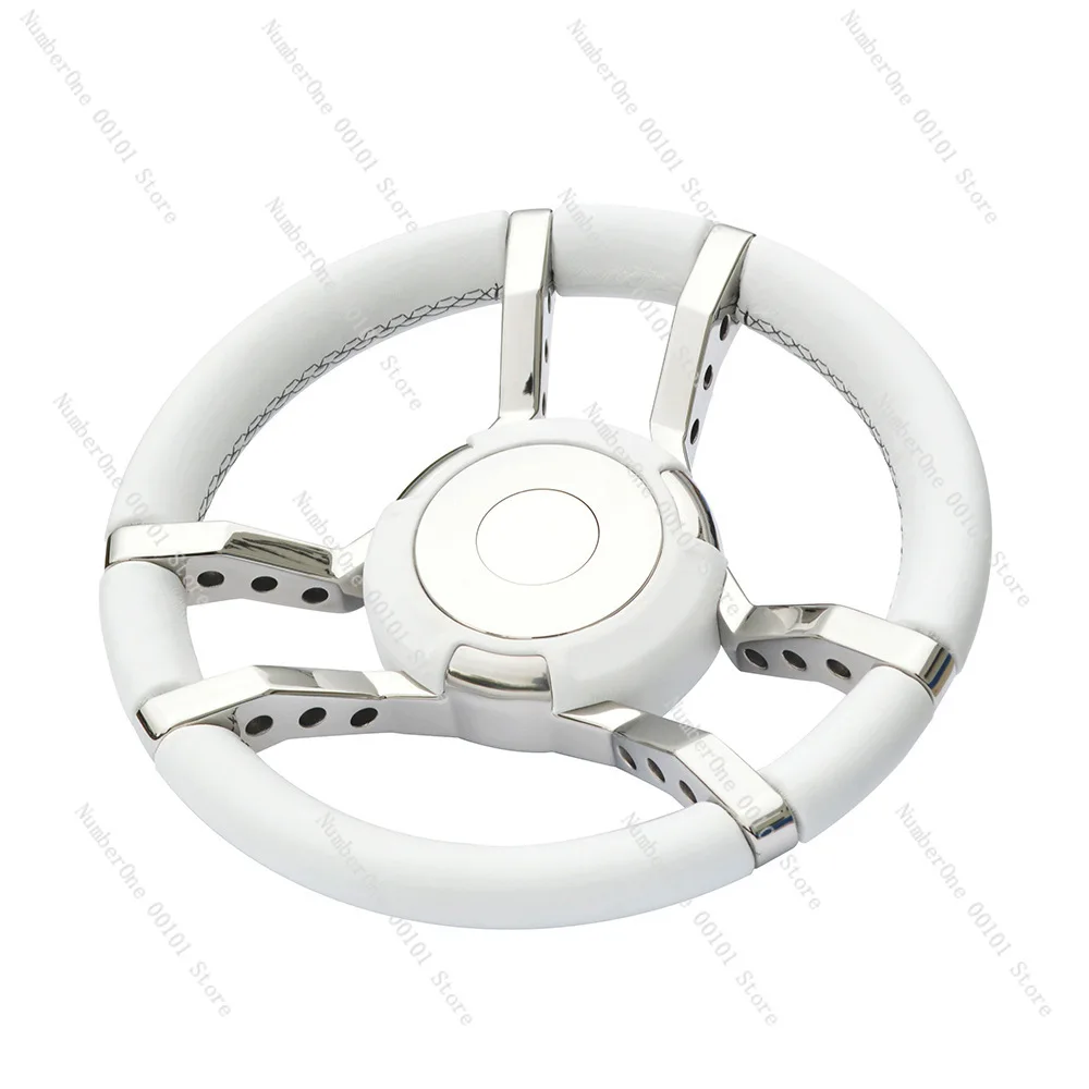 Italian Imported Yacht High-End Leather Steering Wheel Steering Rudder Stainless Steel Leather Steering Wheel